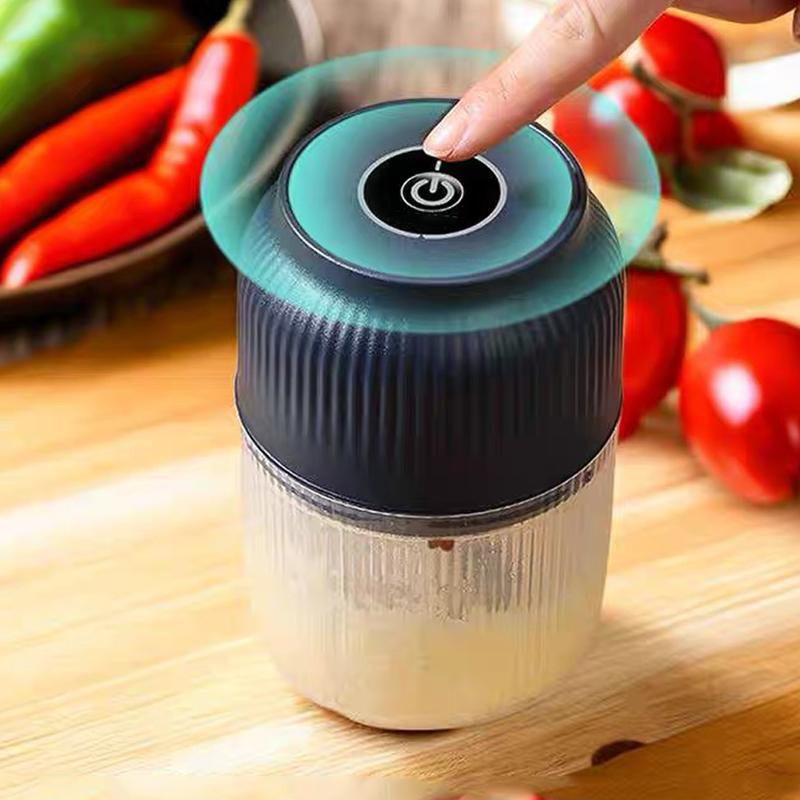Electric Garlic Chopper,Mini Portable Veggie Chopper,300Ml Garlic Grinder Masher Onion Chopper, Blender to Vegetable, Cordless Food Processor for Ginger, Chili, Fruit, Meat, Spices, Beans, Etc